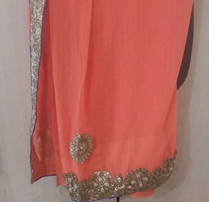Orange Colour Saree 🥻