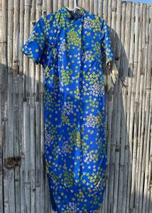 Blue Cheongsam Dress