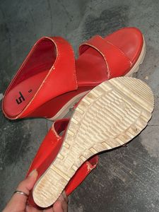 Red Platform Sandals - Size 6