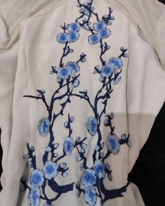 Ethereal Chinese White Folk Dance Dress