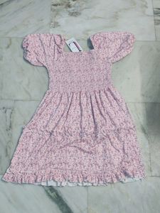 Pink Colour Dress With Puff Sleeves ✨❤️🌸🌸🌸🧿🧿