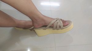Beige Wedge sandal