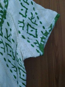 White &amp; Green Dress