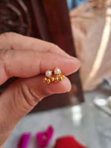 Pearl Drop Earrings gold