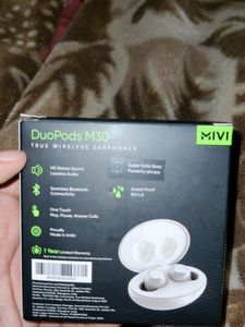 NEW MIVI M30 EARBUDS ( WITH TAG AND FLIPKART INVOICE)