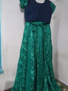 Peacock Ethnic Gown With Jacket For Women