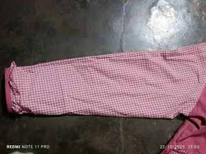 Girls Pink Long Sleeve Dress