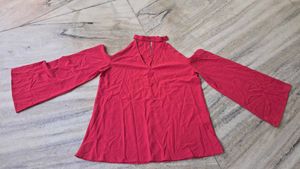 rust Long bell Sleeve Top