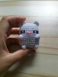 Crochet Cat Keychain