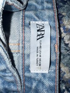 ZARA Light Wash Wide Leg Jeans