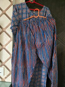Printed Blue Kurta