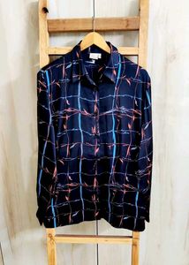 Black Printed Shirt Size-46