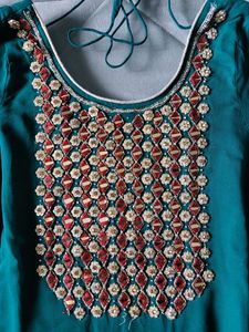 Beautiful Heavy Work Party Wear Suit With Plazzo