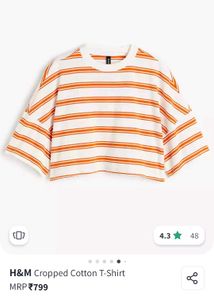 Striped Cropped Tee
