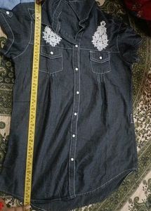 Henny Gray Striped Blouse
