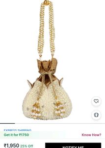 Elegant Pearl Potli Clutch /Exclusive Party Bag