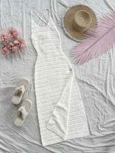 White Beach Crochet Dress