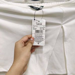 White Slit Mini Skirt - Shein