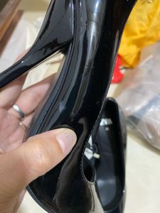 Zara Black Patent Pointed Heels