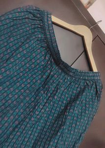 Sea🌊Blue Green Cotton Pyjama Capri 34 Waist