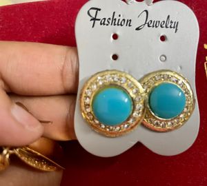 Blue Stud With Diamonds
