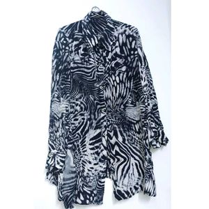 Animal Print Button-Down Shirt