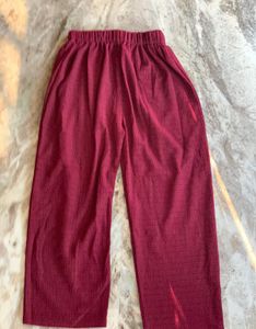 Maroon Textured Co-Ord Set | Elegant &amp; Comfortable