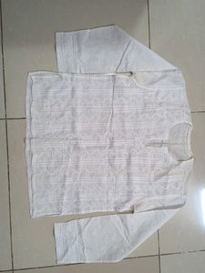 Elegant White Kurta Single Peice