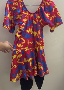Funky Pattern Swimming Costume