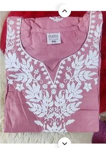 Pink Embroidered Kurta