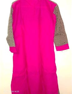 🎉OFFER ‼️Pink check Straight kurti ‼️