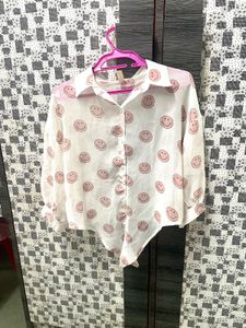 Smiley Face Print Top