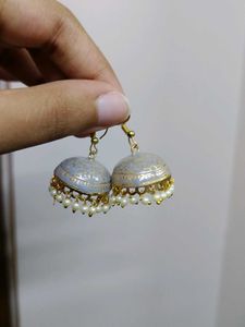 BRAND NEW GREY JHUMKAS