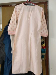 Peach Printed Kurti