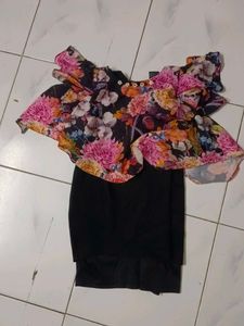 Black Top , Body Con Model( White Frock Free)