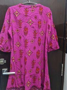 Westside Pink Printed Dress L