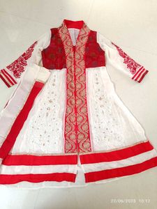 Xl Size Grand Red & White Kurta Set