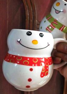 Christmas Snowman Mugs - Set of 2
