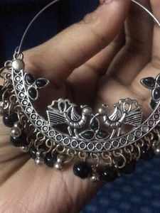 Peacock Design Hoop Earrings