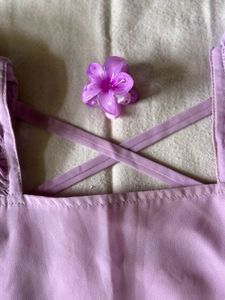 GEORGETTE LAVENDER RUFFLE KURTI💜💟