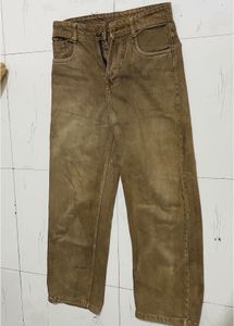 Brown Wide Leg Jeans