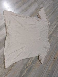 Beige V-Neck T-Shirt