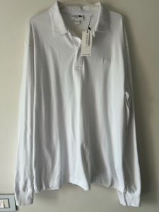 Lacoste White Long Sleeve Polo brand new