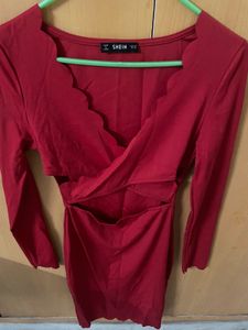 Shein Red Midi Dress