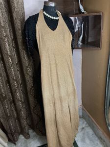 Elegant Gold Maxi Dress