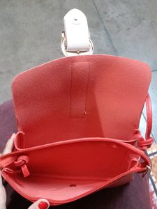 Red handbag and Clutch