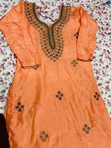 Peach Dress Material