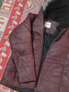 Burgundy Puffer Jacket