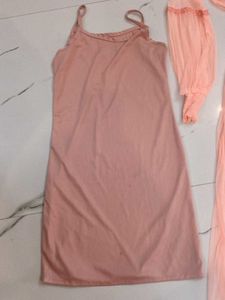 Elegant Peach Floral Dress