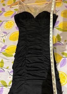 Elegant Black Imported Party Dress